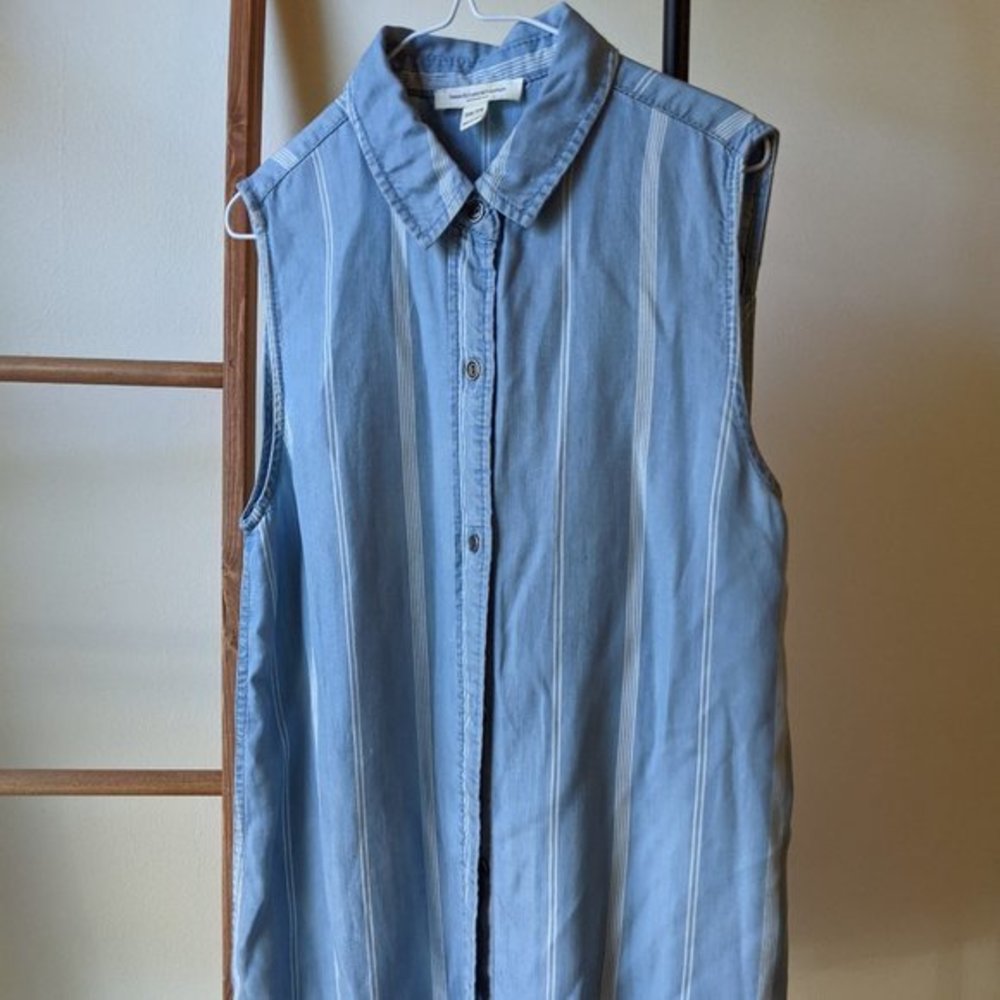 Beachlunchlounge Blue Denim Sleeveless Shirt